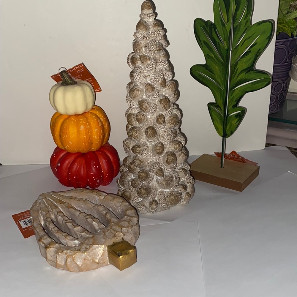 Ashland Autumn Harvest Decor Set Orange Red